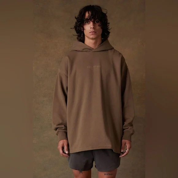 ESSENTIALS Fear of God Wood Relaxed Hoodie